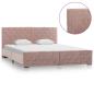 Preview: Bettgestell Rosa Samt 160x200 cm
