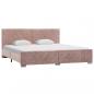 Preview: ARDEBO.de - Bettgestell Rosa Samt 180x200 cm