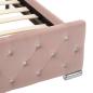 Preview: Bettgestell Rosa Samt 180x200 cm