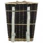 Preview: Holzkorb mit Trageriemen 50 x 44 x 58 cm Natur Weide   