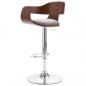 Preview: Barhocker Sperrholz und Grauer Stoff