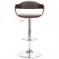 Preview: Barhocker Sperrholz und Taupe Stoff