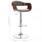 Preview: Barhocker Sperrholz und Taupe Stoff