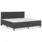 Preview: Boxspring-Bettgestell Grau Stoff 200x200 cm