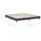 Preview: Boxspring-Bettgestell Grau Stoff 200x200 cm