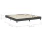 Preview: Boxspring-Bettgestell Grau Stoff 200x200 cm