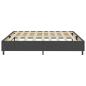 Preview: Boxspring-Bettgestell Grau Stoff 200x200 cm