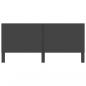 Preview: Kopfteil Dunkelgrau Stoff 200×200 cm