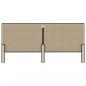Preview: Kopfteil Dunkelgrau Stoff 200×200 cm