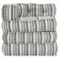 Preview: Modularer Pouf Grau Gestreift Stoff
