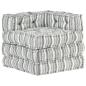 Preview: Modularer Pouf Grau Gestreift Stoff