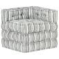 Preview: Modularer Pouf Grau Gestreift Stoff