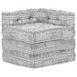 Preview: ARDEBO.de - Modularer Pouf Hellgrau Stoff 