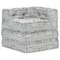 Preview: Modularer Pouf Hellgrau Stoff 