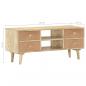 Preview: TV-Schrank 110×30×45 cm Mango Massivholz