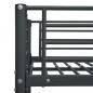 Preview: Etagenbettgestell Schwarz Metall 140x200 cm/90x200 cm 