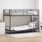 Preview: Etagenbett Schwarz Metall 90×200 cm