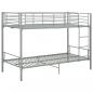 Preview: Etagenbett Grau Metall 90×200 cm