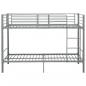 Preview: Etagenbett Grau Metall 90×200 cm
