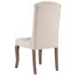 Preview: Esszimmerstühle 2 Stk. Beige Leinenoptik Stoff