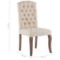 Preview: Esszimmerstühle 2 Stk. Beige Leinenoptik Stoff