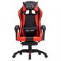 Preview: Gaming-Stuhl mit Fußstütze Rot und Schwarz Kunstleder