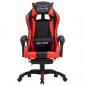 Preview: Gaming-Stuhl mit Fußstütze Rot und Schwarz Kunstleder 