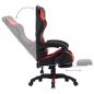 Preview: Gaming-Stuhl mit Fußstütze Rot und Schwarz Kunstleder 