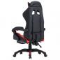 Preview: Gaming-Stuhl mit Fußstütze Rot und Schwarz Kunstleder