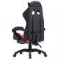 Preview: Gaming-Stuhl mit Fußstütze Rot und Schwarz Kunstleder 