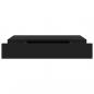 Preview: Schweberegal mit Schublade Schwarz 48x25x8 cm