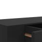 Preview: Schweberegal mit Schublade Schwarz 48x25x8 cm