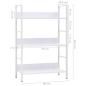 Preview: Bücherregal 3 Regalböden Weiß 60×27,6×90,5 cm Holzwerkstoff