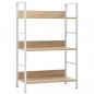 Preview: ARDEBO.de - Bücherregal 3 Regalböden Eiche 60×27,6×90,5 cm Holzwerkstoff