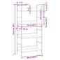 Preview: Bücherregal 4 Regalböden Weiß 60×27,6×124,5 cm Holzwerkstoff