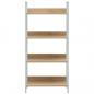 Preview: Bücherregal 4 Regalböden Eiche 60×27,6×124,5 cm Holzwerkstoff
