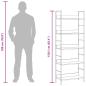 Preview: Bücherregal 5 Regalböden Schwarz 60x27,6x158,5 cm Holzwerkstoff