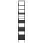 Preview: Bücherregal 5 Regalböden Schwarz 60x27,6x158,5 cm Holzwerkstoff