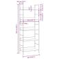 Preview: Bücherregal 5 Regalböden Schwarz 60x27,6x158,5 cm Holzwerkstoff