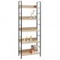 Preview: Bücherregal 5 Regalböden Eiche 60x27,6x158,5 cm Holzwerkstoff