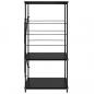 Preview: Mikrowellenregal Schwarz 60×39,6×79,5 cm Holzwerkstoff