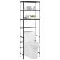 Preview: Toilettenregal 3 Ablagen Schwarz 53x28x169 cm