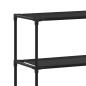 Preview: Waschmaschinenregal 3 Ablagen Schwarz 69x28x169 cm