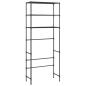 Preview: Waschmaschinenregal 3 Ablagen Schwarz 69x28x169 cm