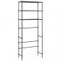 Preview: Waschmaschinenregal 3 Ablagen Schwarz 69x28x169 cm