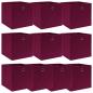 Preview: ARDEBO.de - Aufbewahrungsboxen 10 Stk. Dunkelrot 32x32x32 cm Stoff