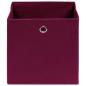 Preview: Aufbewahrungsboxen 10 Stk. Dunkelrot 32x32x32 cm Stoff