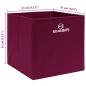 Preview: Aufbewahrungsboxen 10 Stk. Dunkelrot 32x32x32 cm Stoff