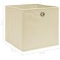 Preview: Aufbewahrungsboxen 10 Stk. Creme 32x32x32 cm Stoff