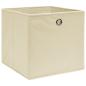Preview: Aufbewahrungsboxen 10 Stk. Creme 32x32x32 cm Stoff
